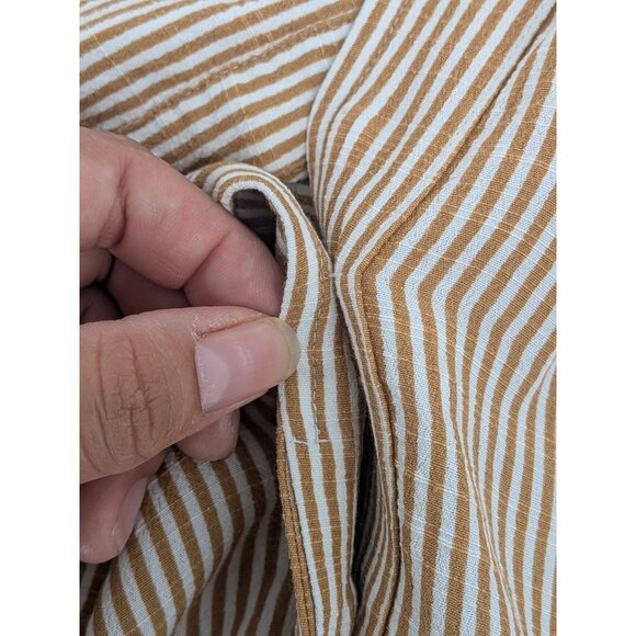 LOFT Tunic Top Women Size XL Henley Striped Popover Minimalist Coastal Nautical - Picture 4 of 12